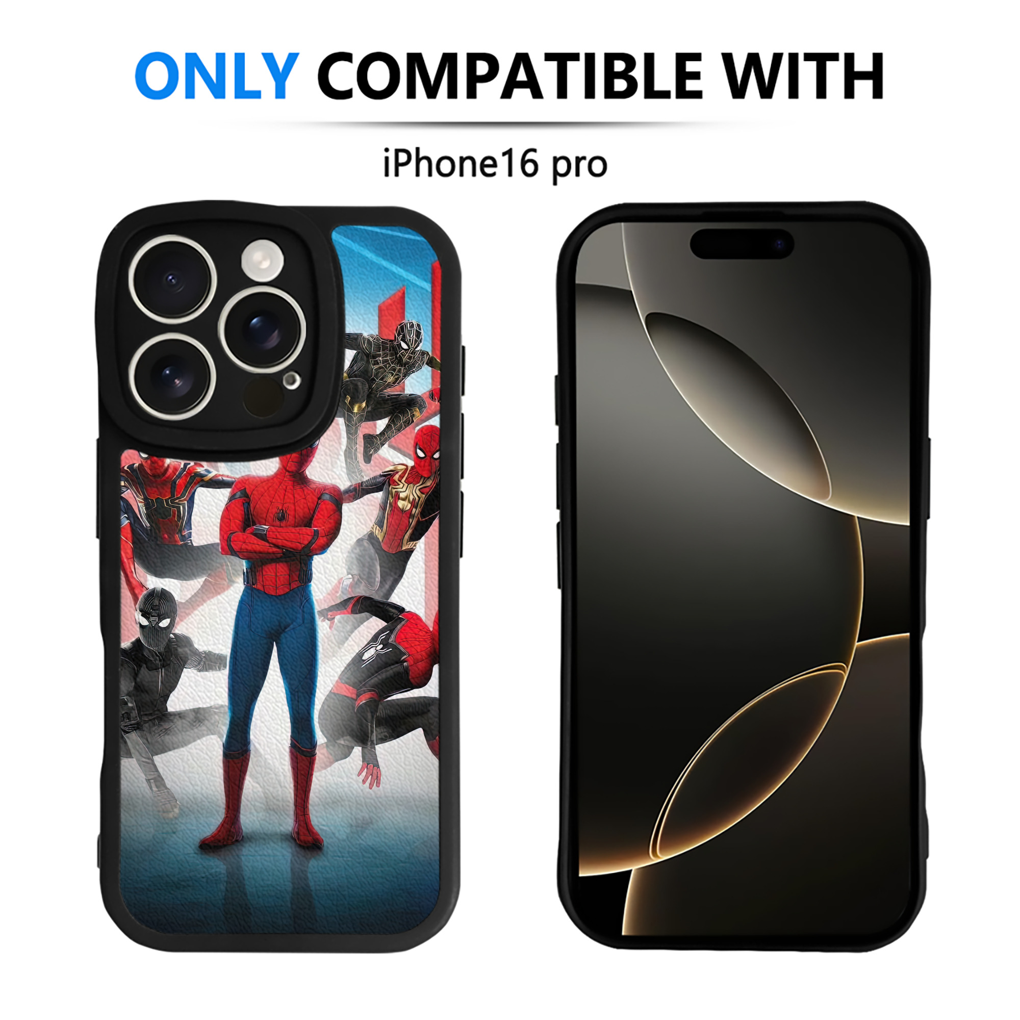 Spider Man スパイダーマン 【iPhone 16シリーズ対応】シリコンスマホケース（レザー調） 材質：シリコン